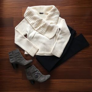 H&M Cream Wrap Sweater